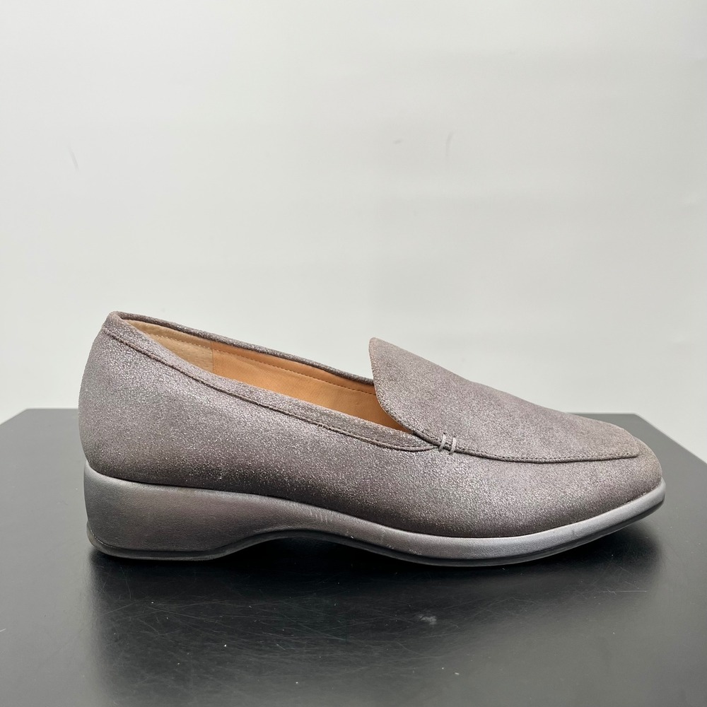 Alex Marie Loafers Women 10M Silver Metallic Shimmer 4-Feature Technology